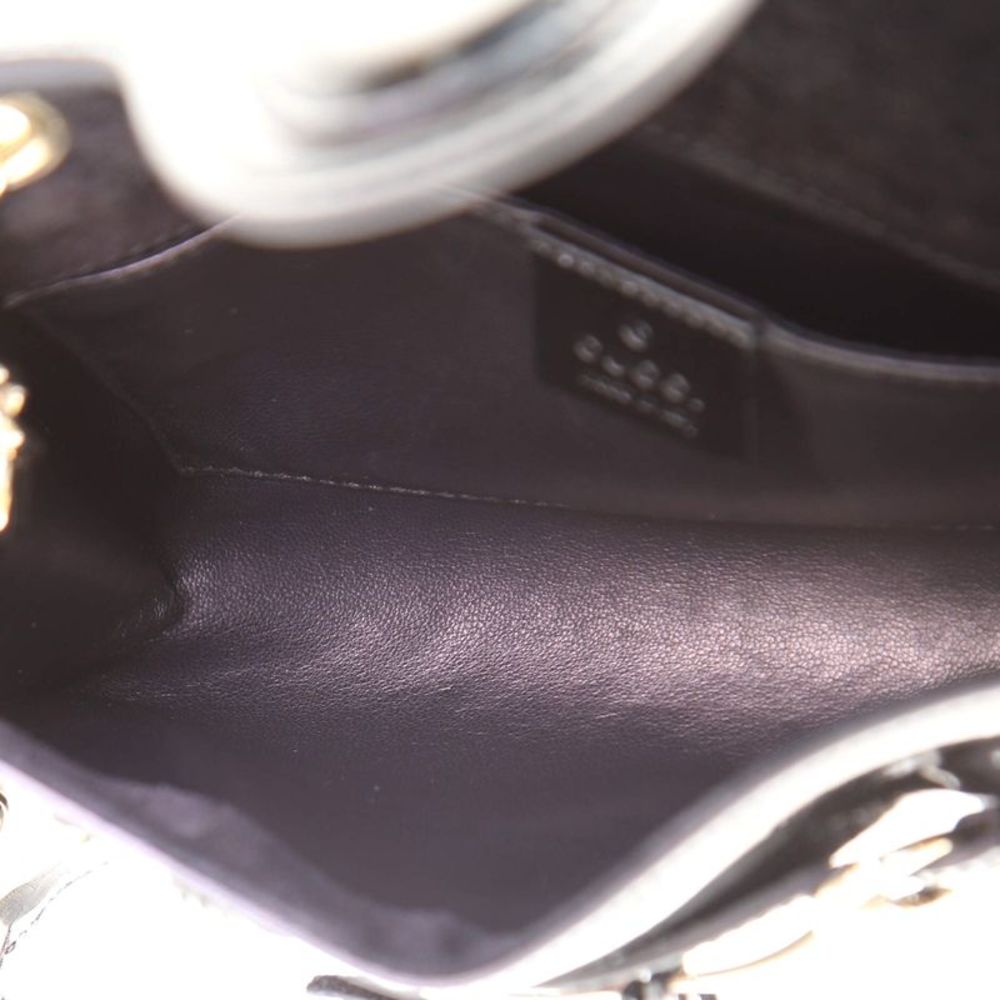 Gucci Emily Chain Flap Bag Patent Small Black - Picture 6 of 9